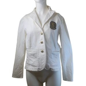 Ralph Lawrence White Jacket with Gold Buttons